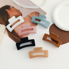 Square Claw Clips For Women Non Slip Matte Rectangle Claw Clips Small For Girls