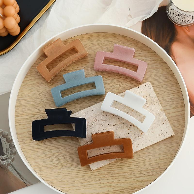 Square Claw Clips For Women Non Slip Matte Rectangle Claw Clips Small For Girls