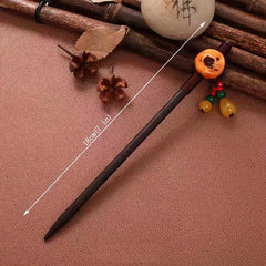Ancient Style Sandalwood Hairpin Tassel Wooden Hair Stick Ponytail Holder
