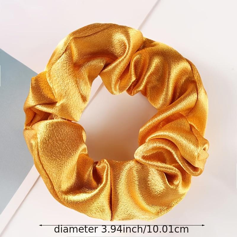 Satin Solid Hair Scrunchies Hair Bobbles Elastics Ponytail Holders