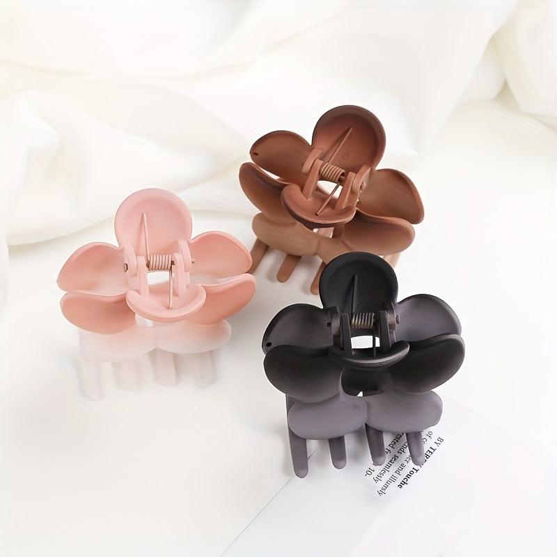 4pcs Gradient Flower Hair Claw Accessories Set