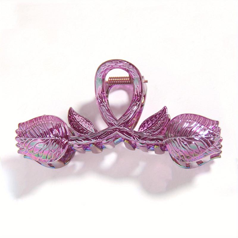 Tulip Hair Claw Banana Clip Flower Charm Hair Accessory