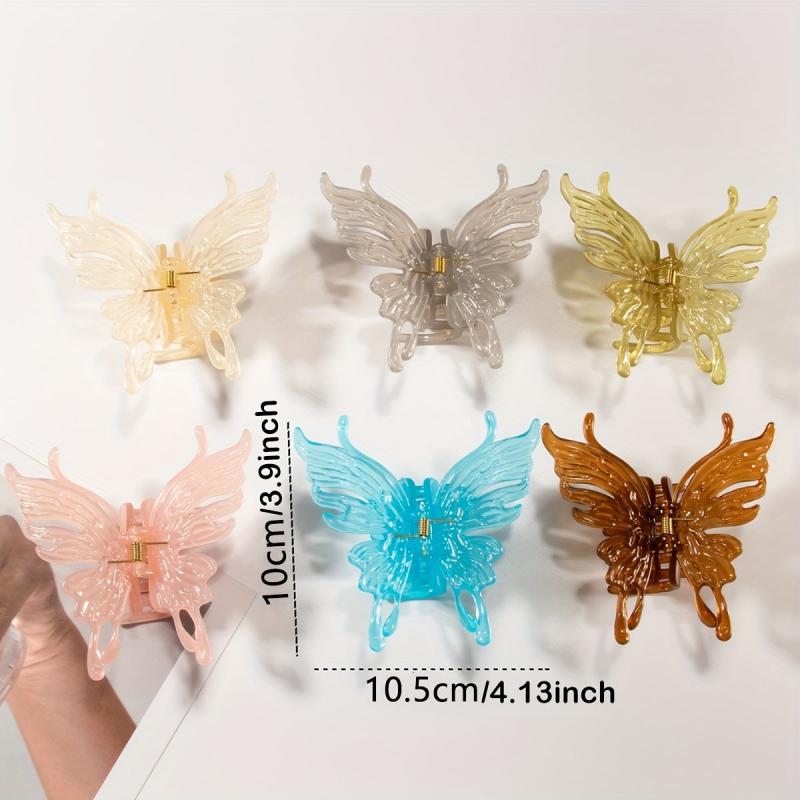 Acrylic Butterfly Hair Claw Shark Claw Ponytail Holder