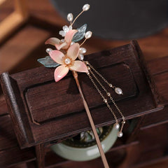 Resin Floral Hair Stick Chinese Style Hair Accessories For Women