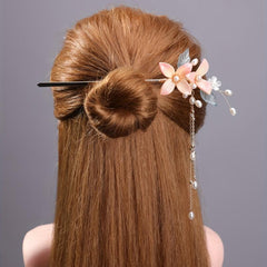 Resin Floral Hair Stick Chinese Style Hair Accessories For Women
