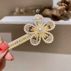 Flower Rhinestone Hair Clip Side Clip Hair Accessories Women