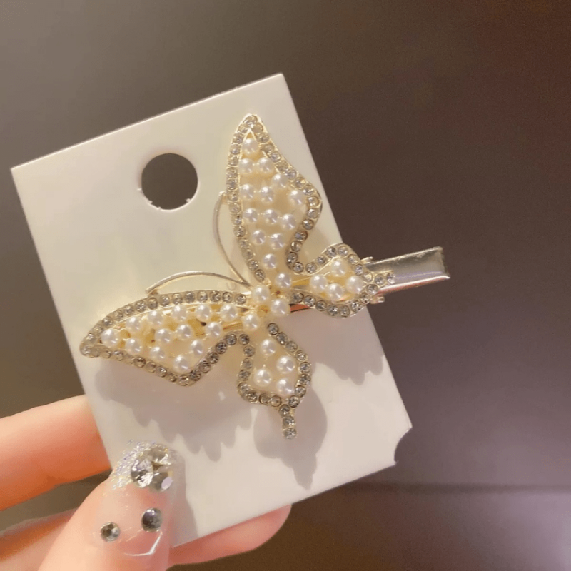 Flower Rhinestone Hair Clip Side Clip Hair Accessories Women