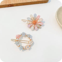Flower Rhinestone Hair Clip Side Clip Hair Accessories Women