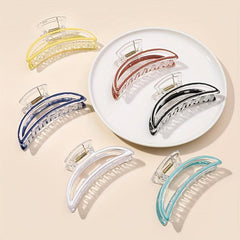6pcs Transparent Shark Claw Style Hair Claw Ponytail Holder Hair Accessories