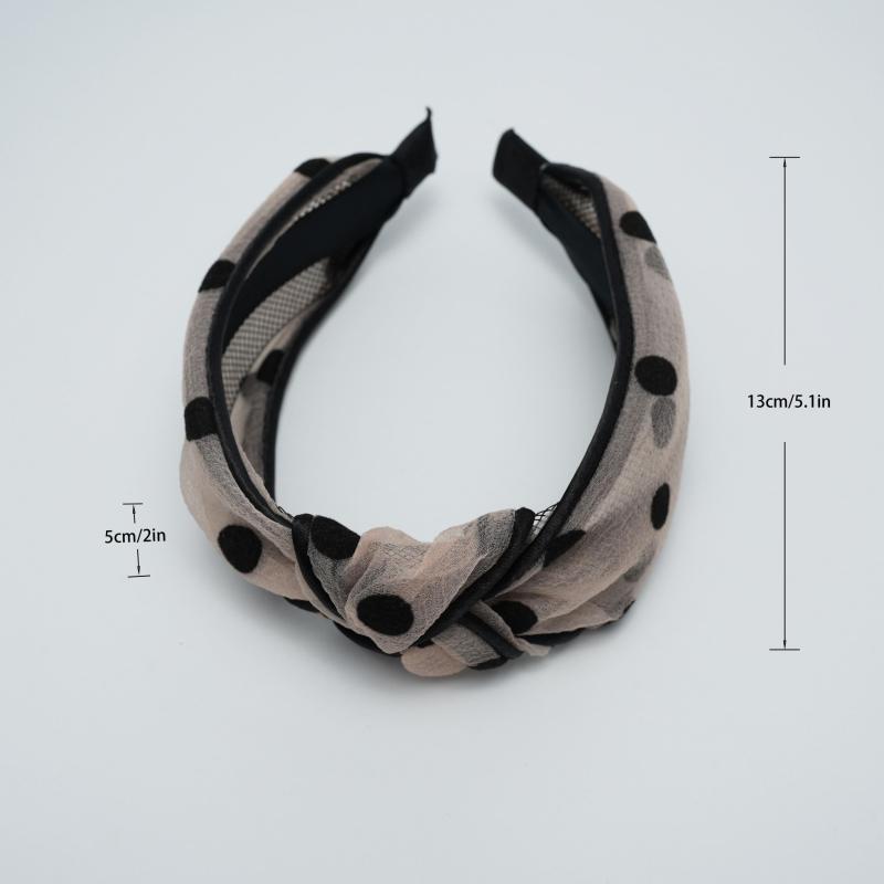 Polka Dot Knot Headband Wide Hairband for Girls
