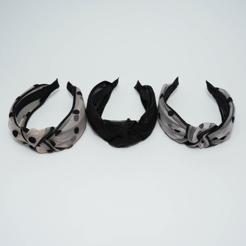Polka Dot Knot Headband Wide Hairband for Girls