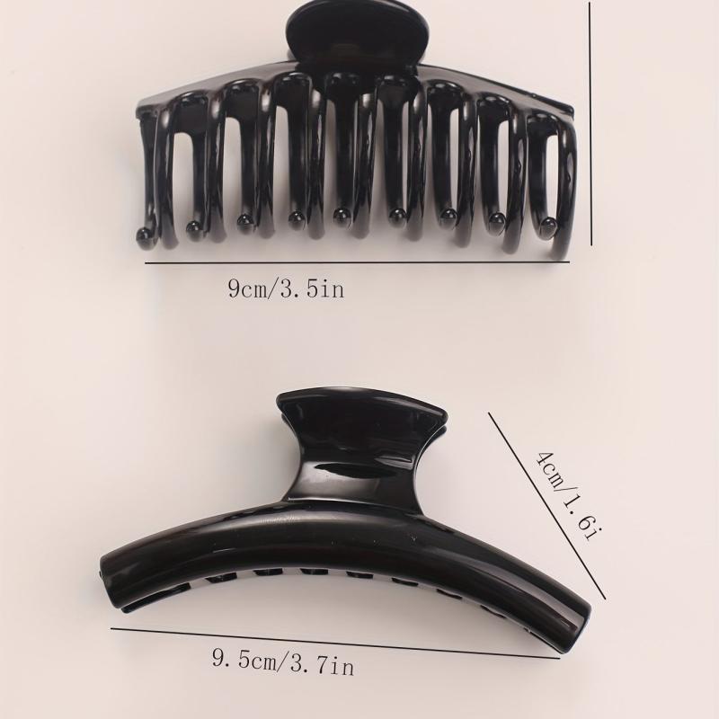 6pcs Leopard Pattern Hair Claw Nonslip Shark Claw Ponytail Holder Jaw Claw