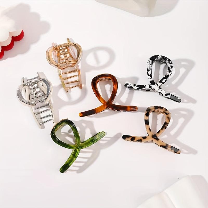 Vintage Hair Claw Cross Shape Shark Claw Ponytail Holder Hair Accessories