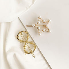Heart Round Metal Hair Clip Geometric Hair Accessories for Girls