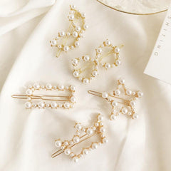 Heart Round Metal Hair Clip Geometric Hair Accessories for Girls