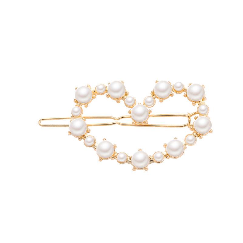Heart Round Metal Hair Clip Geometric Hair Accessories for Girls