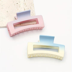 2pcs Gradient Candy Hair Claw Rectangle Shaped Hair Claw Clip Nonslip