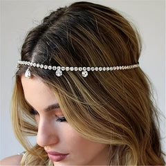 Crystal Headband With Pendant Boho Style Hair Accessories