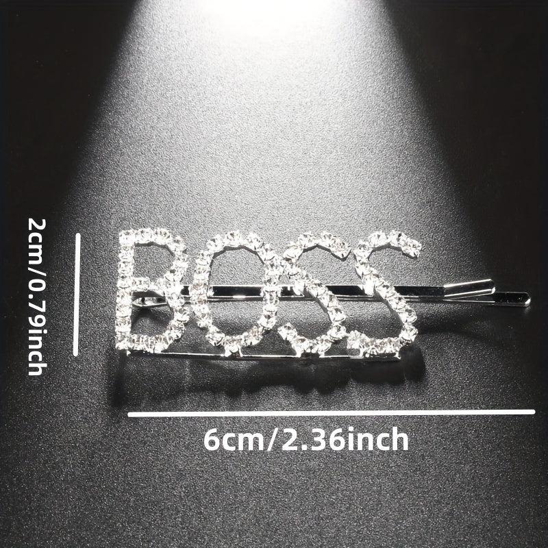 Rhinestone Letters Hair Clip Head Jewelry for Women