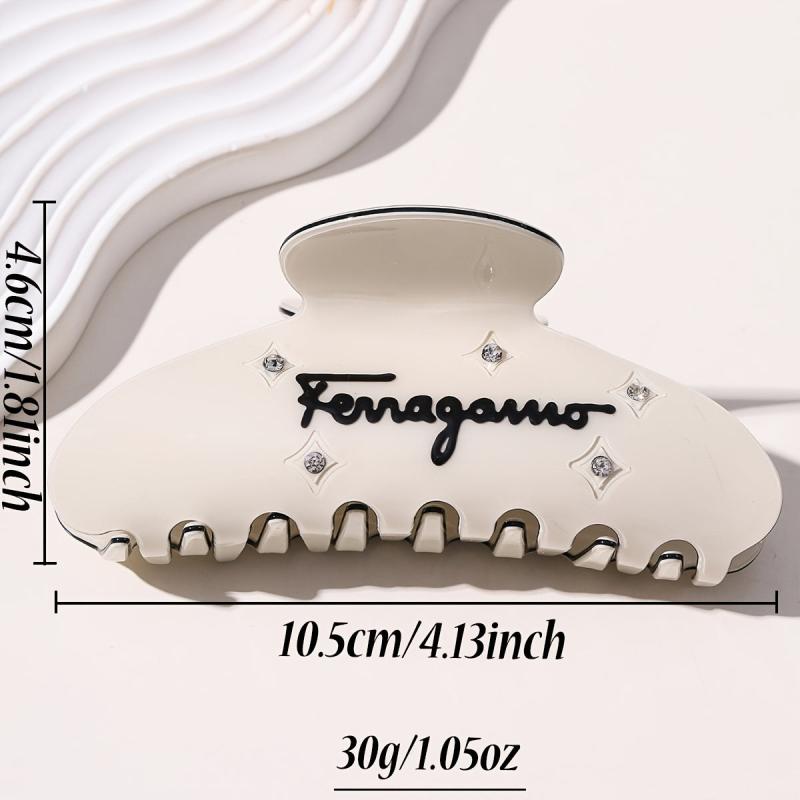 Rhinestone Decor Hair Claw Nonslip Ponytail Holder