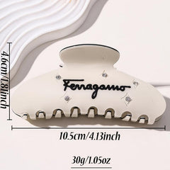 Rhinestone Decor Hair Claw Nonslip Ponytail Holder