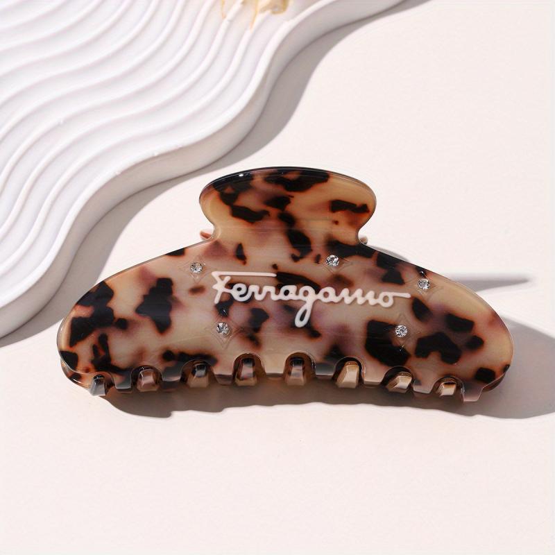 Rhinestone Decor Hair Claw Nonslip Ponytail Holder