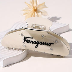 Rhinestone Decor Hair Claw Nonslip Ponytail Holder
