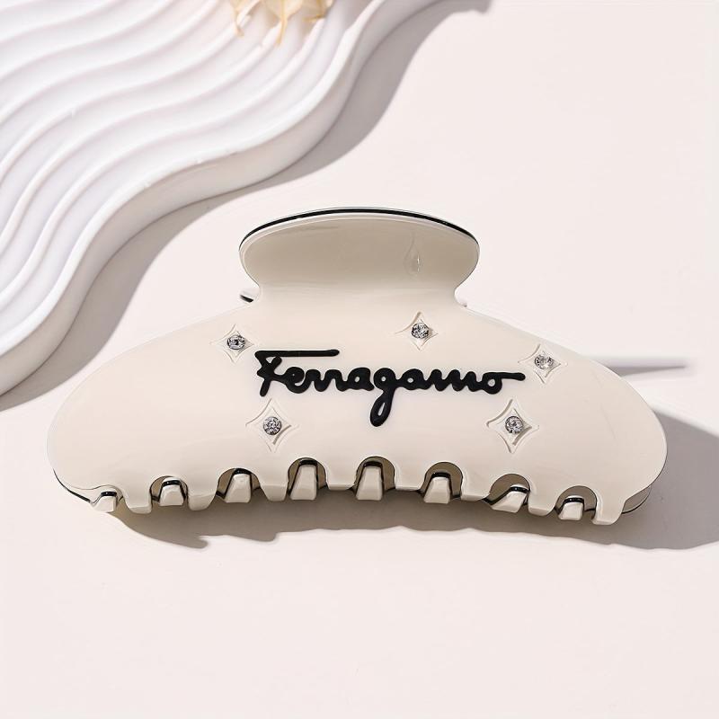 Rhinestone Decor Hair Claw Nonslip Ponytail Holder