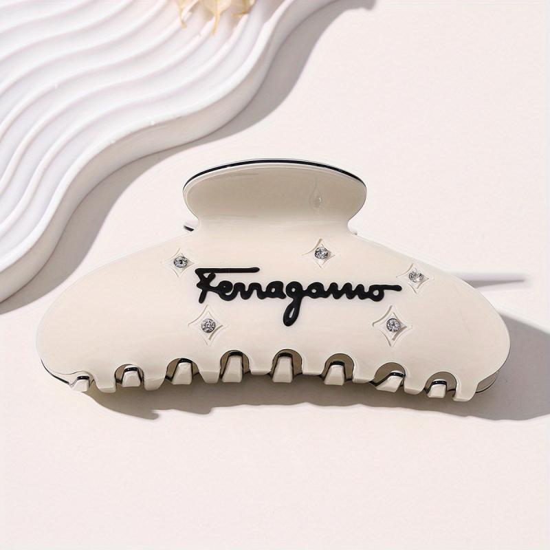 Rhinestone Decor Hair Claw Nonslip Ponytail Holder