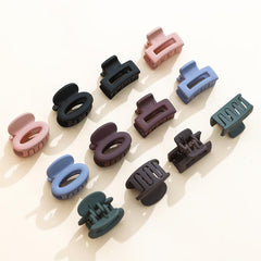 12pcs Matte Hair Claw Square Ponytail Holder Hair Accessories For Women