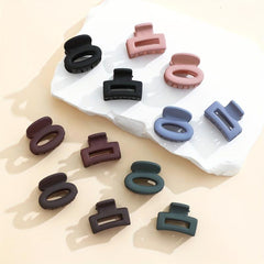 12pcs Matte Hair Claw Square Ponytail Holder Hair Accessories For Women
