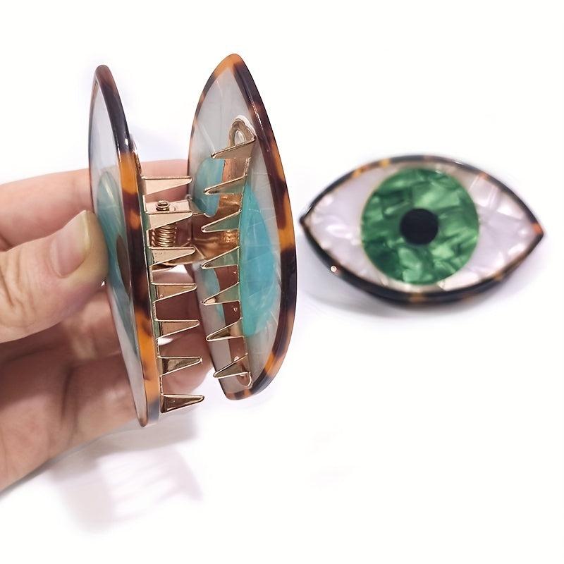 Acetate Evil Eye Shaped Hair Claw Ponytail Holder