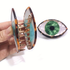 Acetate Evil Eye Shaped Hair Claw Ponytail Holder