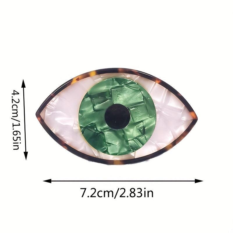 Acetate Evil Eye Shaped Hair Claw Ponytail Holder