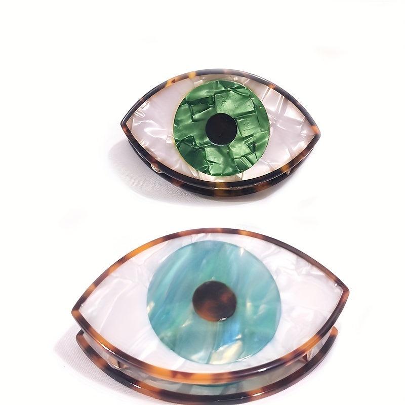 Acetate Evil Eye Shaped Hair Claw Ponytail Holder