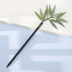 Bamboo Leaf Wooden Hairpin Cyan Hairpin