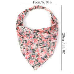 Floral Pattern Headband Bandana Print Hair Scarf Hair Accessories