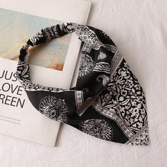 Floral Pattern Headband Bandana Print Hair Scarf Hair Accessories