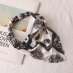 Floral Pattern Headband Bandana Print Hair Scarf Hair Accessories