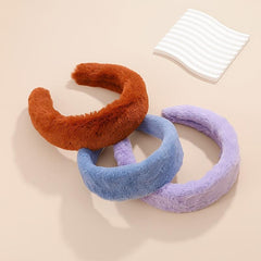 Solid Color Women Headband Hair Clip U-Shape Hair Hoop Hair Accessories