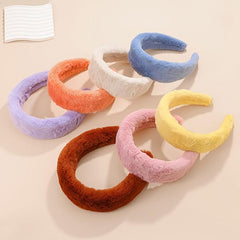 Solid Color Women Headband Hair Clip U-Shape Hair Hoop Hair Accessories