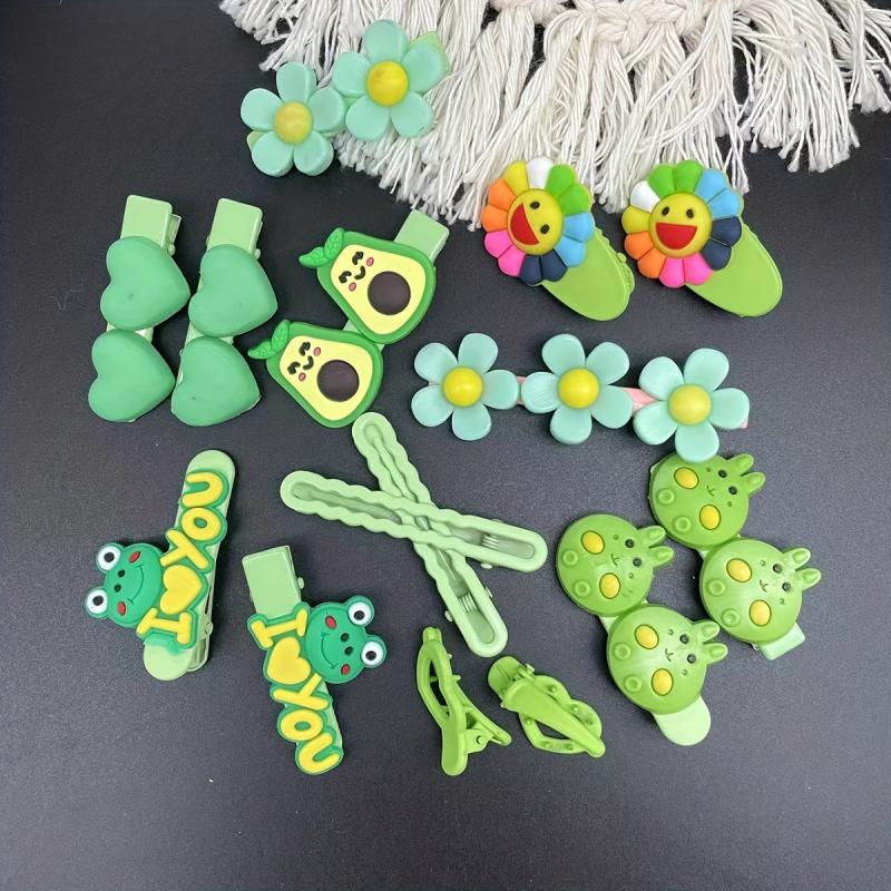 13pcs Animal Flower Hair Clip Barrette Hair Slides Clip Non Slip Hair Decoration