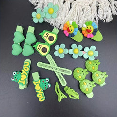 13pcs Animal Flower Hair Clip Barrette Hair Slides Clip Non Slip Hair Decoration