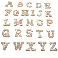26pcs Faux Pearl English Letter Stickers for Clothes Decorative Patches