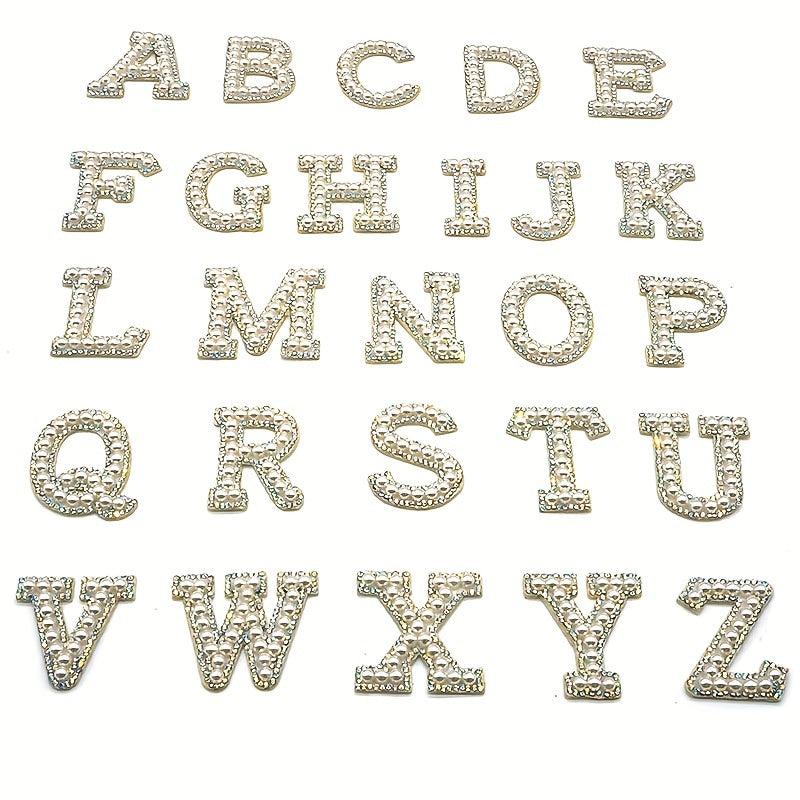 26pcs Faux Pearl English Letter Stickers for Clothes Decorative Patches