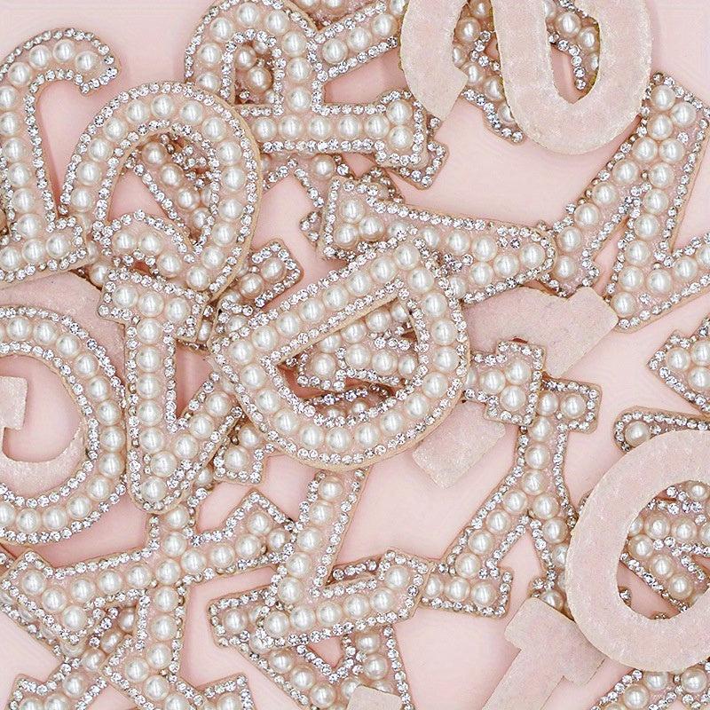 26pcs Faux Pearl English Letter Stickers for Clothes Decorative Patches