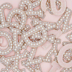 26pcs Faux Pearl English Letter Stickers for Clothes Decorative Patches