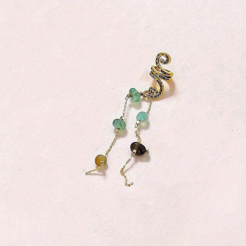 Colored Stone Pendant Hair Jewelry For Braids Tassels Dreadlock