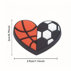 Sports Shoe Charms Soccer Basketball Series Clog Sandal Accessories