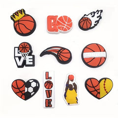 Sports Shoe Charms Soccer Basketball Series Clog Sandal Accessories